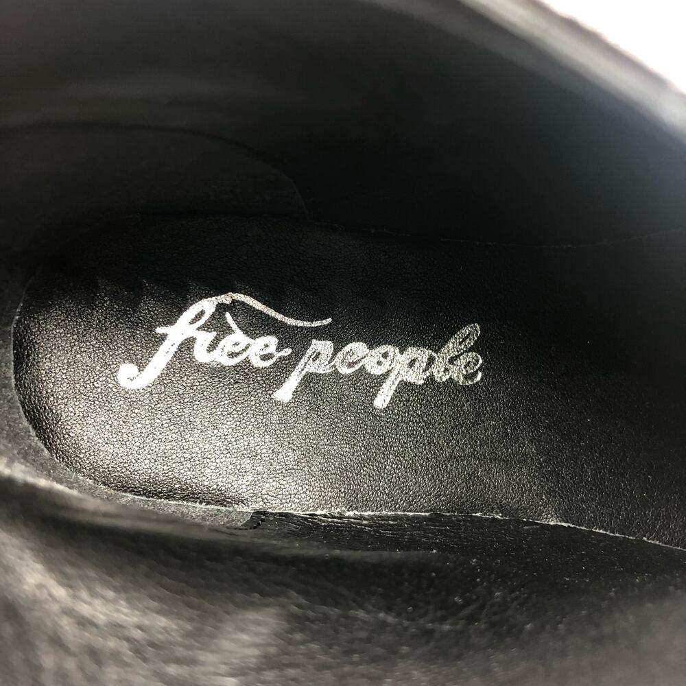 Free People Women's Back Loop Ankle Leather Booties Black EU 38 / US 8 - Picture 7 of 8